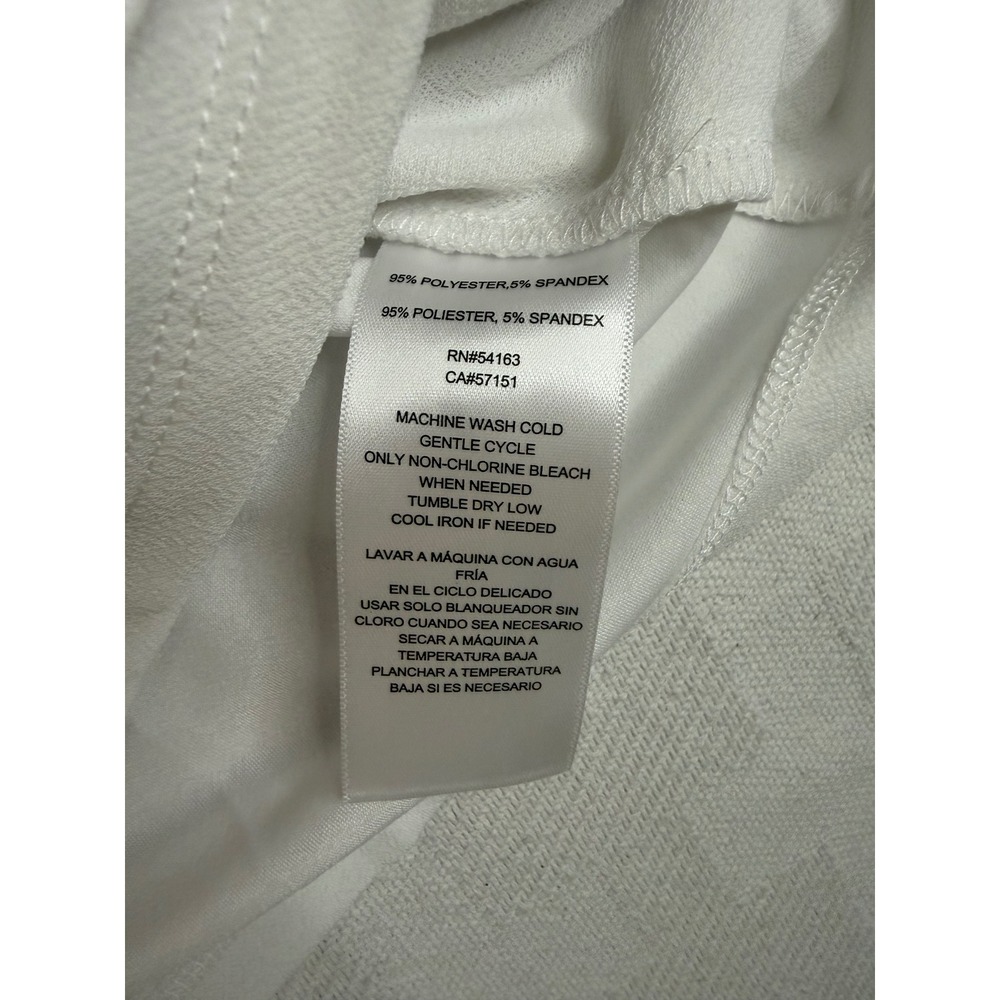 Andrew Marc Womens White Ruffle Sleeve V-Neck Sleeveless Blouse Top Size M NEW - Picture 3 of 9